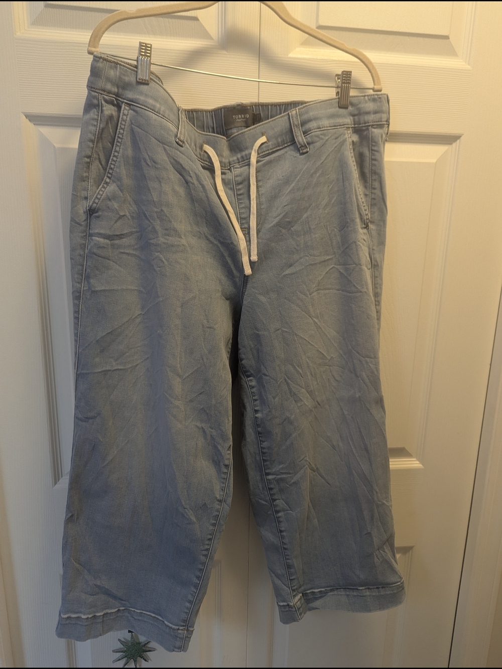 Torrid Stretchy Light Denim Chambray Drawstring Pants